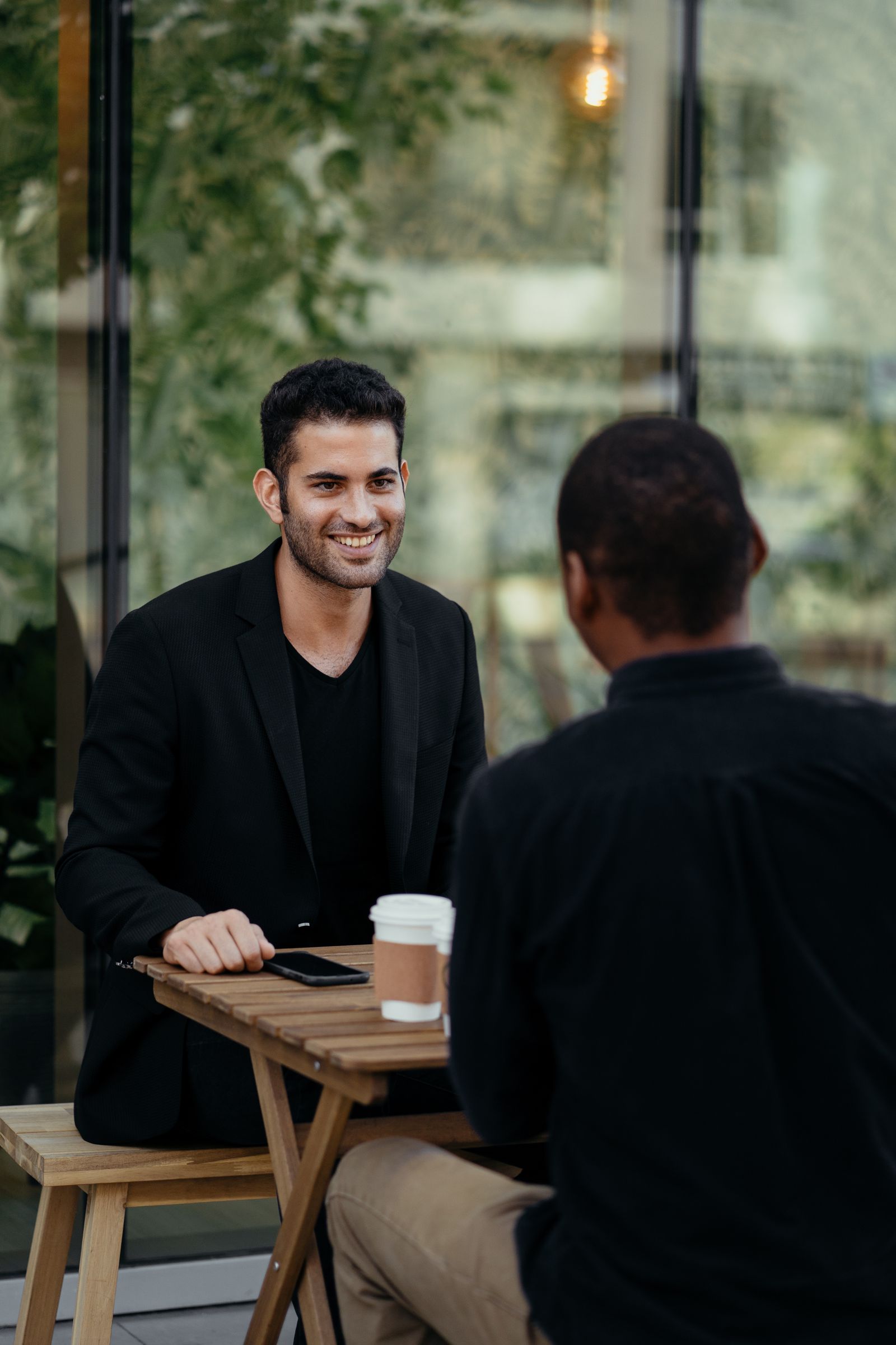 Friends catching up over coffee